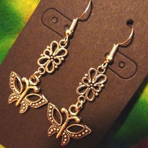 Handcrafted Butterfly Charm Dangle Earrings